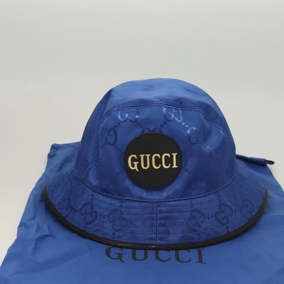 GUCCI GG Canvas Off The Grid Bucket Hat M Blue - Picture 12 of 16